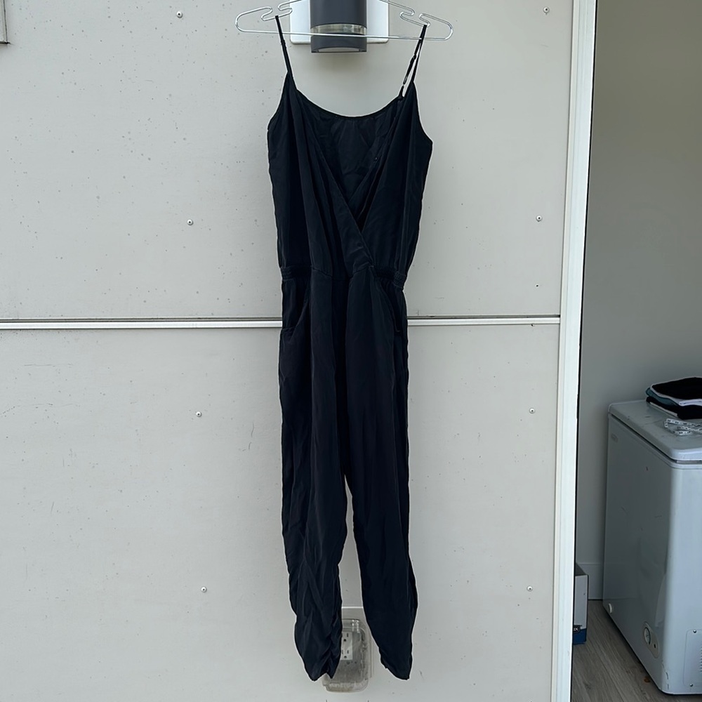 PARKER NY | Silk Jumpsuit with Spaghetti Straps and Cinched Waist